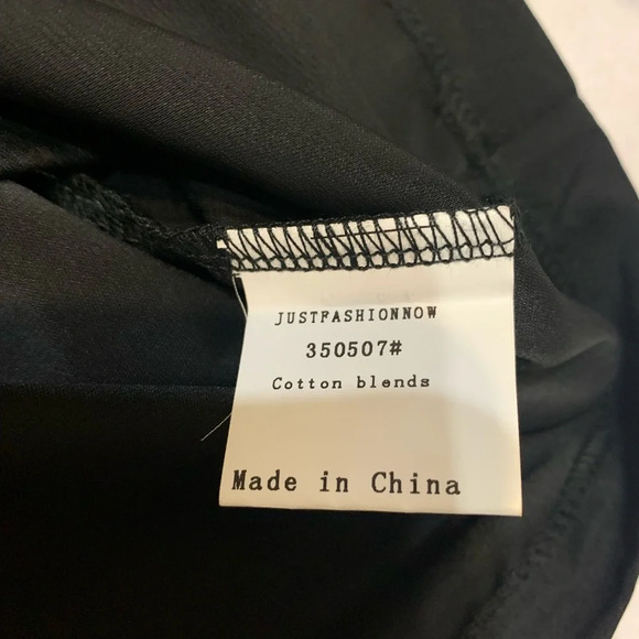 Just Fashion Now Long Sleeve Short Black Dress Cold Shoulder Size S NWT - Picture 11 of 11